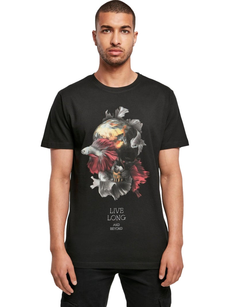 Camiseta diseño  pez calavera para hombre - mister tee Negro - Kiabi