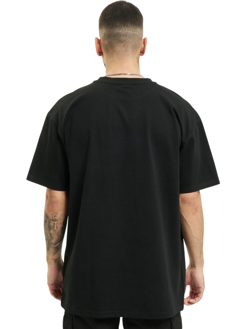 Camiseta diseño planeta eléctrico para hombre - mister tee Negro - Kiabi