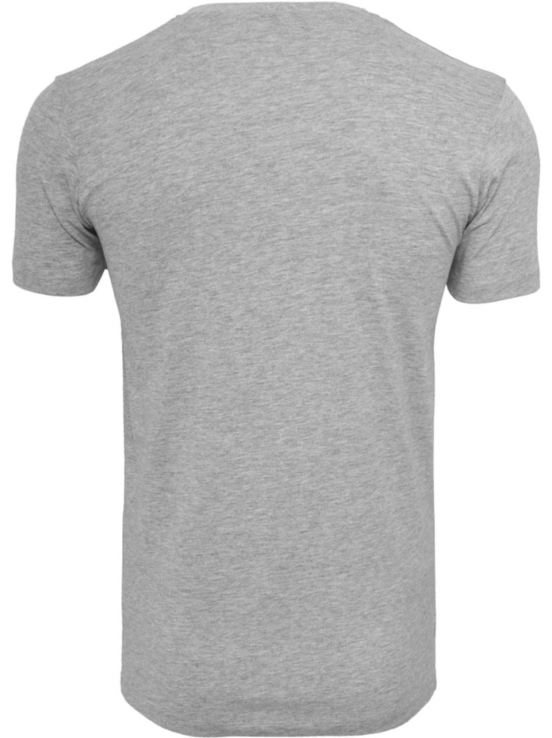 Camiseta diseño rosa para hombre - mister tee Gris jaspeado - Kiabi