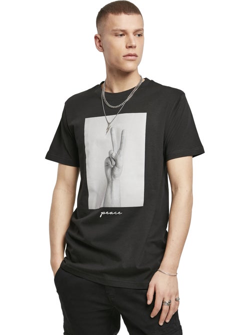 Camiseta diseño símbolo de la paz para hombre - mister tee - Kiabi
