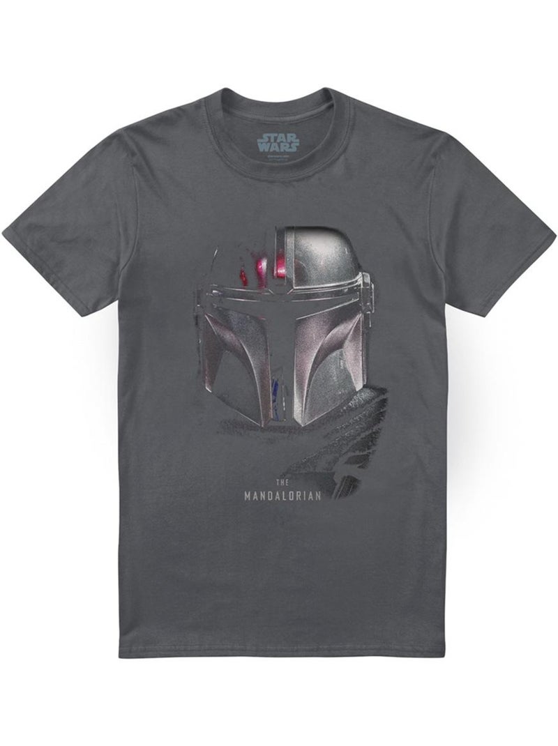 Camiseta diseño sombra para adultos unisex - star wars the mandalorian Gris negro - Kiabi