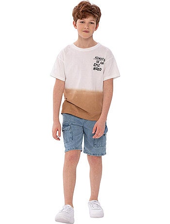 Camiseta diseño tinte por inmersión de manga corta niños - minoti