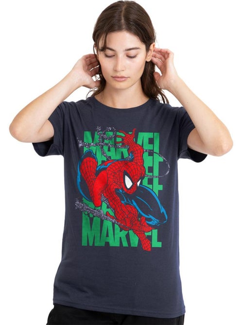 Camiseta diseño trepar por las paredes para mujer - spider-man - Kiabi Camiseta diseño trepar por las paredes para mujer - spider-man - Kiabi