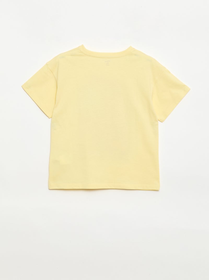 Camiseta 'Disney' 'Angel' de algodón liso Amarillo - Kiabi