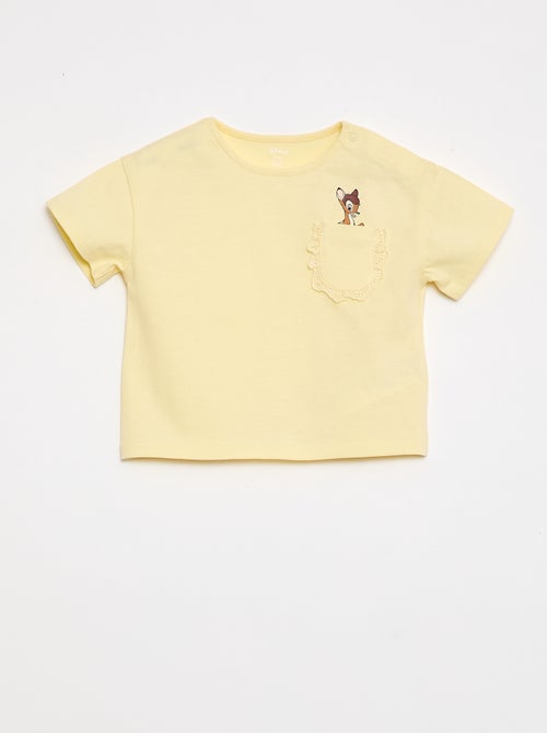 Camiseta 'Disney' de manga corta y bolsillo con volante - Kiabi