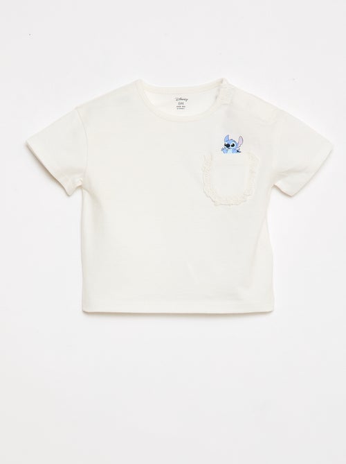 Camiseta 'Disney' de manga corta y bolsillo con volante - Kiabi