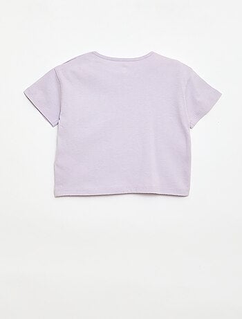 Camiseta 'Disney' de manga corta y bolsillo con volante