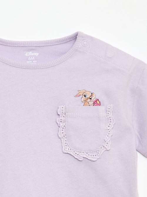 Camiseta 'Disney' de manga corta y bolsillo con volante - Kiabi