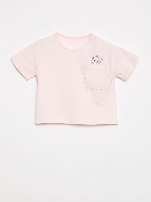 Camiseta 'Disney' de manga corta y bolsillo con volante - Kiabi