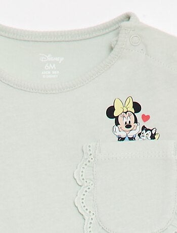 Camiseta 'Disney' de manga corta y bolsillo con volante