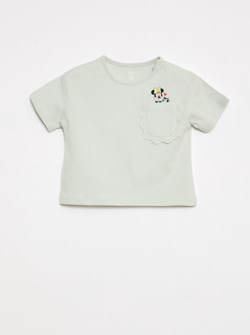 Camiseta 'Disney' de manga corta y bolsillo con volante - Kiabi