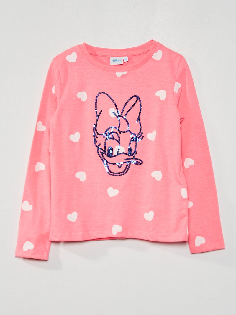 Camiseta 'Disney' de manga larga ROSA - Kiabi