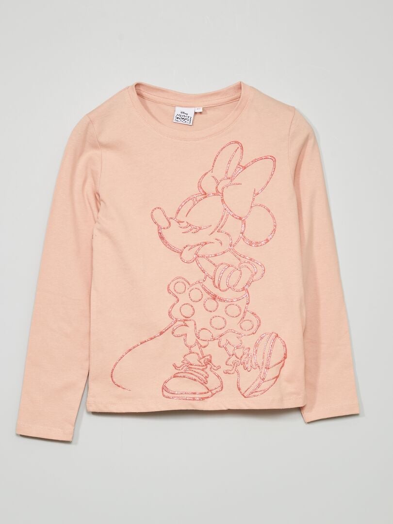 Camiseta 'Disney' de manga larga ROSA - Kiabi