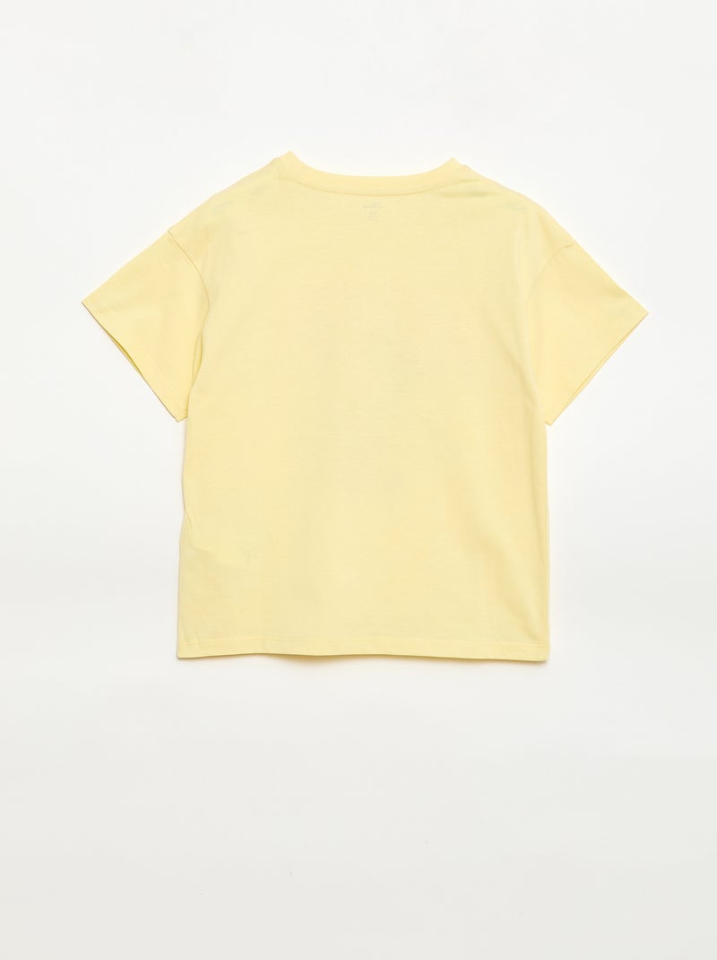 Camiseta 'Disney' 'Mickey' en algodón liso Amarillo - Kiabi