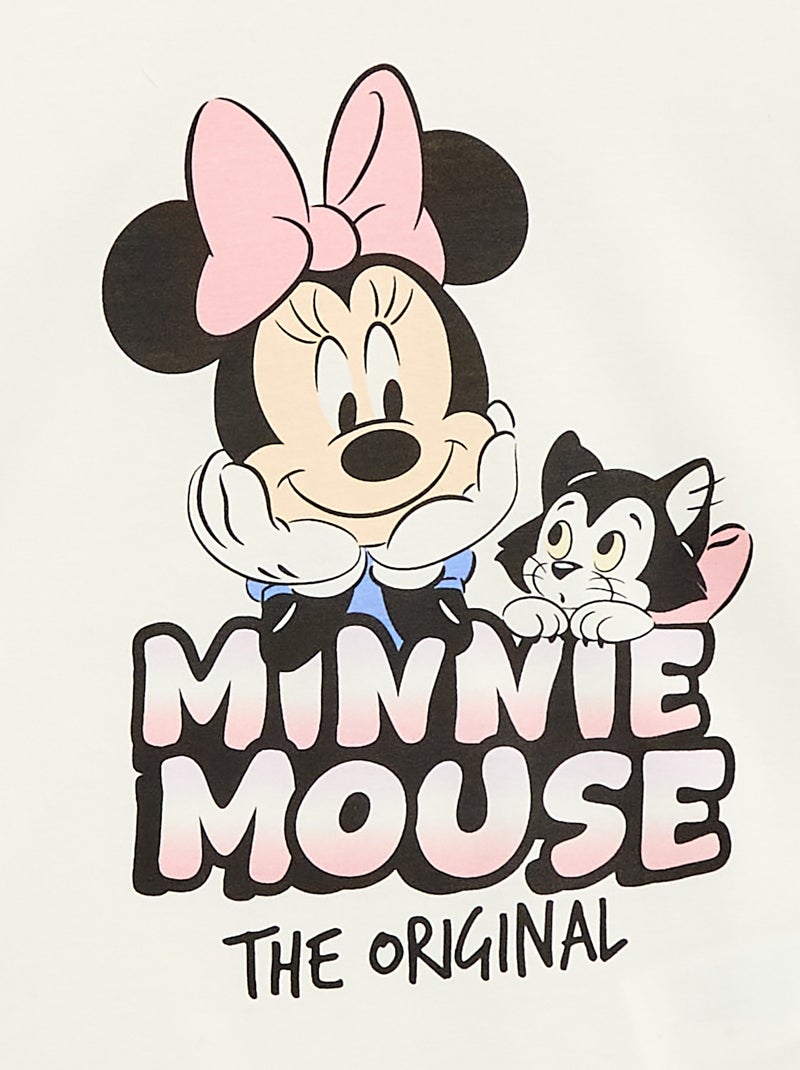 Camiseta 'Disney' 'Minnie' en algodón liso Blanco - Kiabi