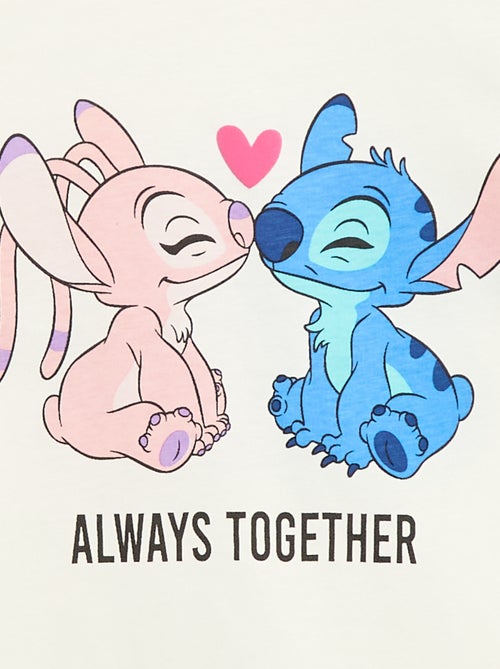 Camiseta 'Disney' 'Stitch & Angel' de algodón liso - Kiabi