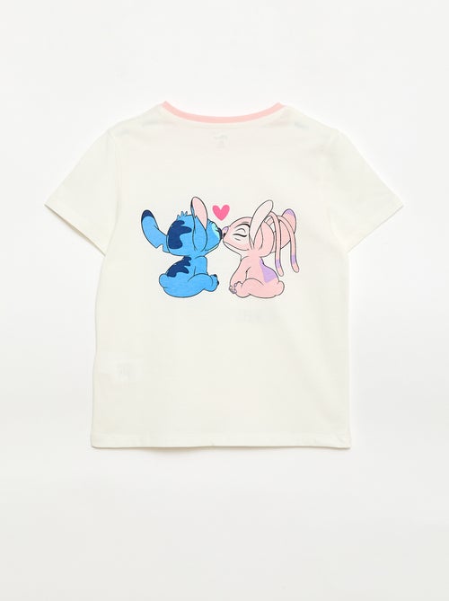 Camiseta 'Disney' 'Stitch & Angel' de algodón liso - Kiabi