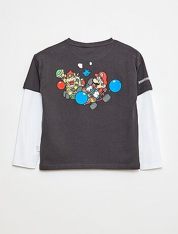 Camiseta doble manga 'Fashion UK' 'Mario' de algodón
