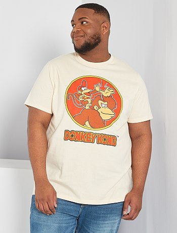 Camisetas manga corta Tallas grandes hombre | beige | Kiabi