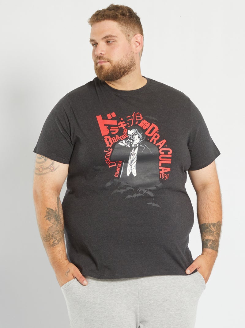 Camiseta 'Drácula' versión japonesa GRIS - Kiabi