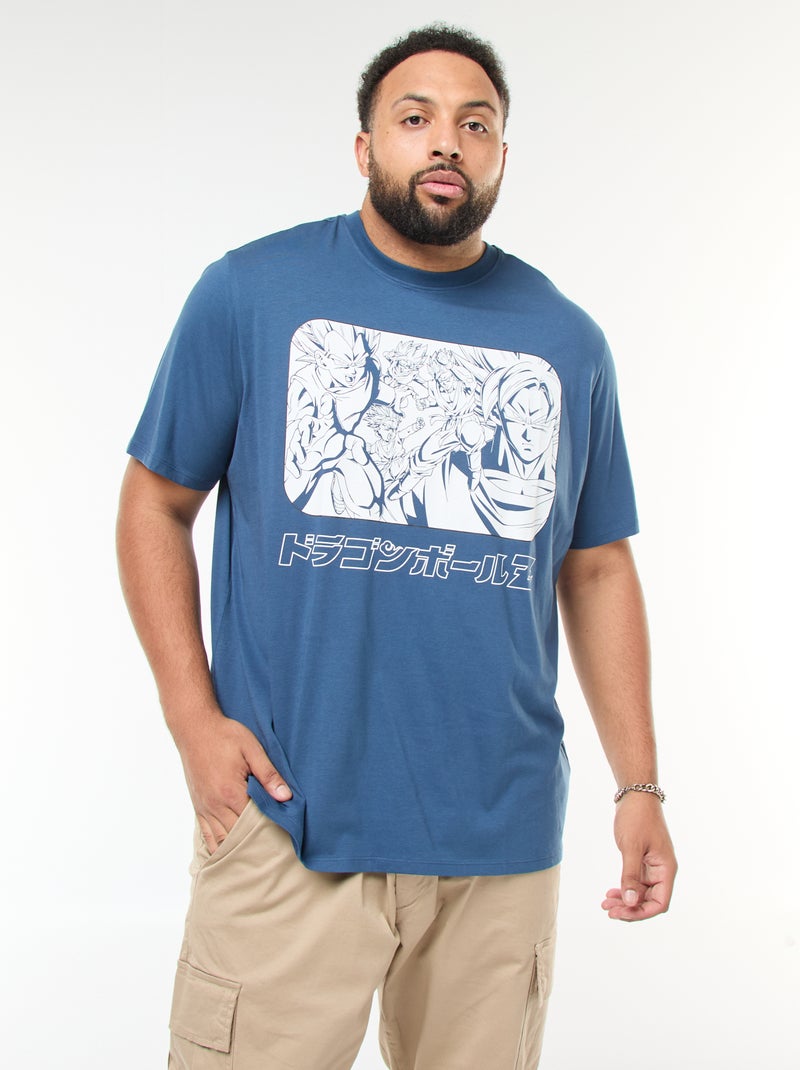 Camiseta 'Dragon Ball Z' de manga corta con estampado delantero y trasero Azul - Kiabi