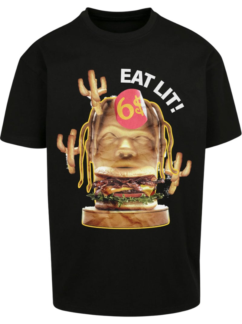 Camiseta eat lit! Para hombre - mister tee Negro - Kiabi