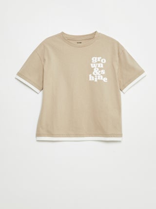 Camiseta efecto 2 en 1
