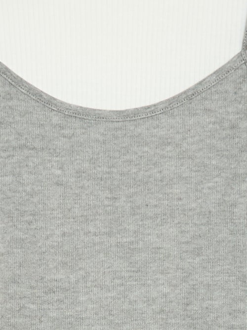 Camiseta efecto 2 en 1 con camiseta de tirantes - Kiabi