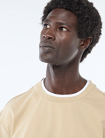 Camiseta efecto 2 en 1 de manga corta