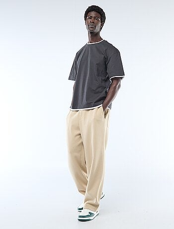 Camiseta efecto 2 en 1 de manga corta