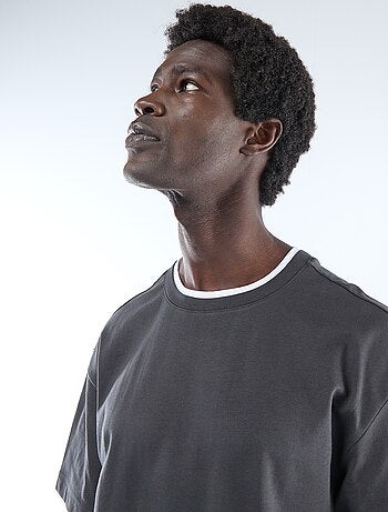 Camiseta efecto 2 en 1 de manga corta