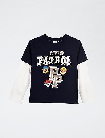 Camiseta efecto doble manga 'Patrulla Canina'