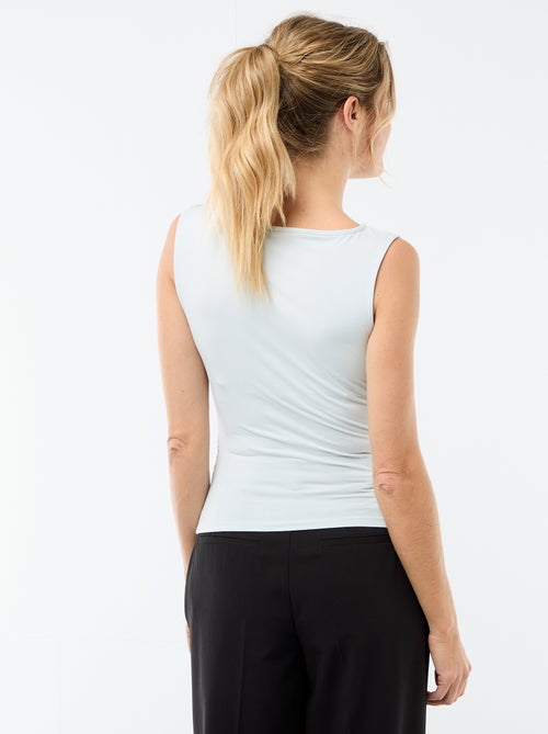 Camiseta elástica con joya dorada - Kiabi