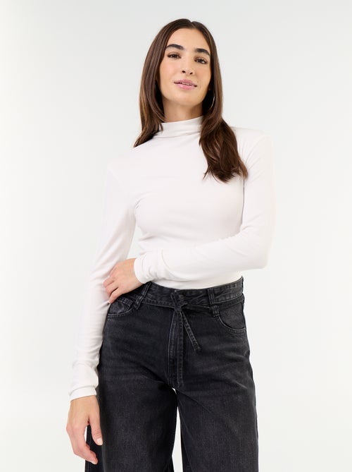 Camiseta elástica de cuello alto - Kiabi