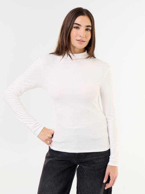 Camiseta elástica de cuello alto - Kiabi