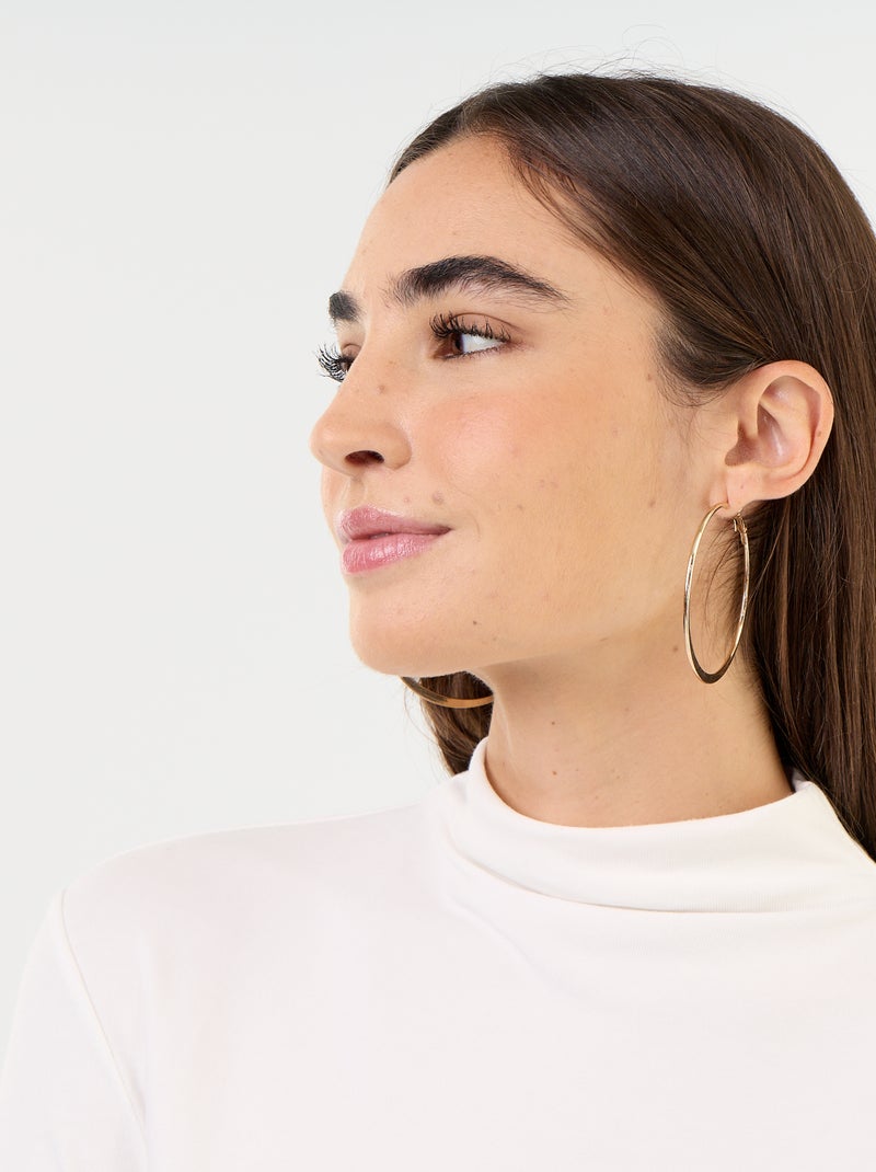 Camiseta elástica de cuello alto Blanco - Kiabi
