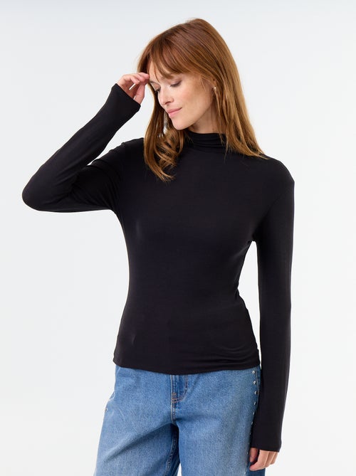 Camiseta elástica de cuello alto - Kiabi