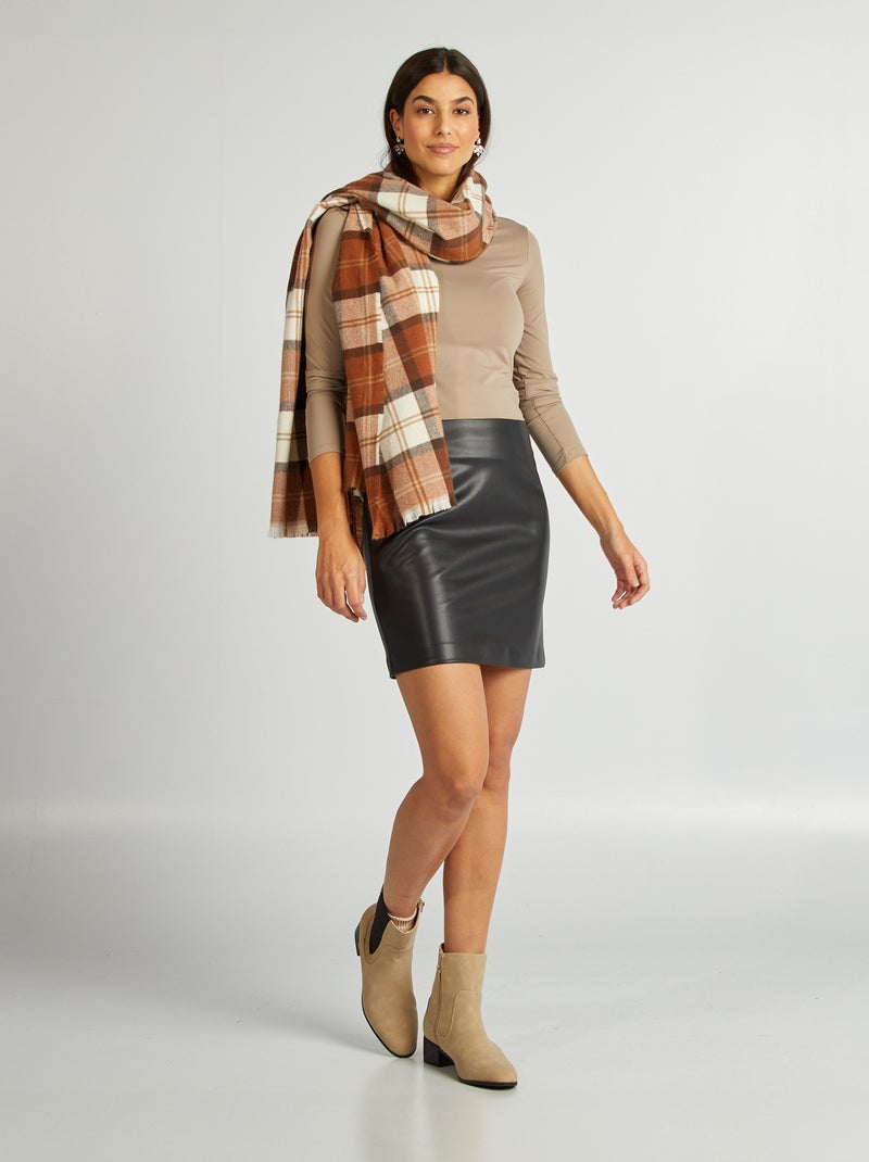 Camiseta elástica de manga larga BEIGE - Kiabi