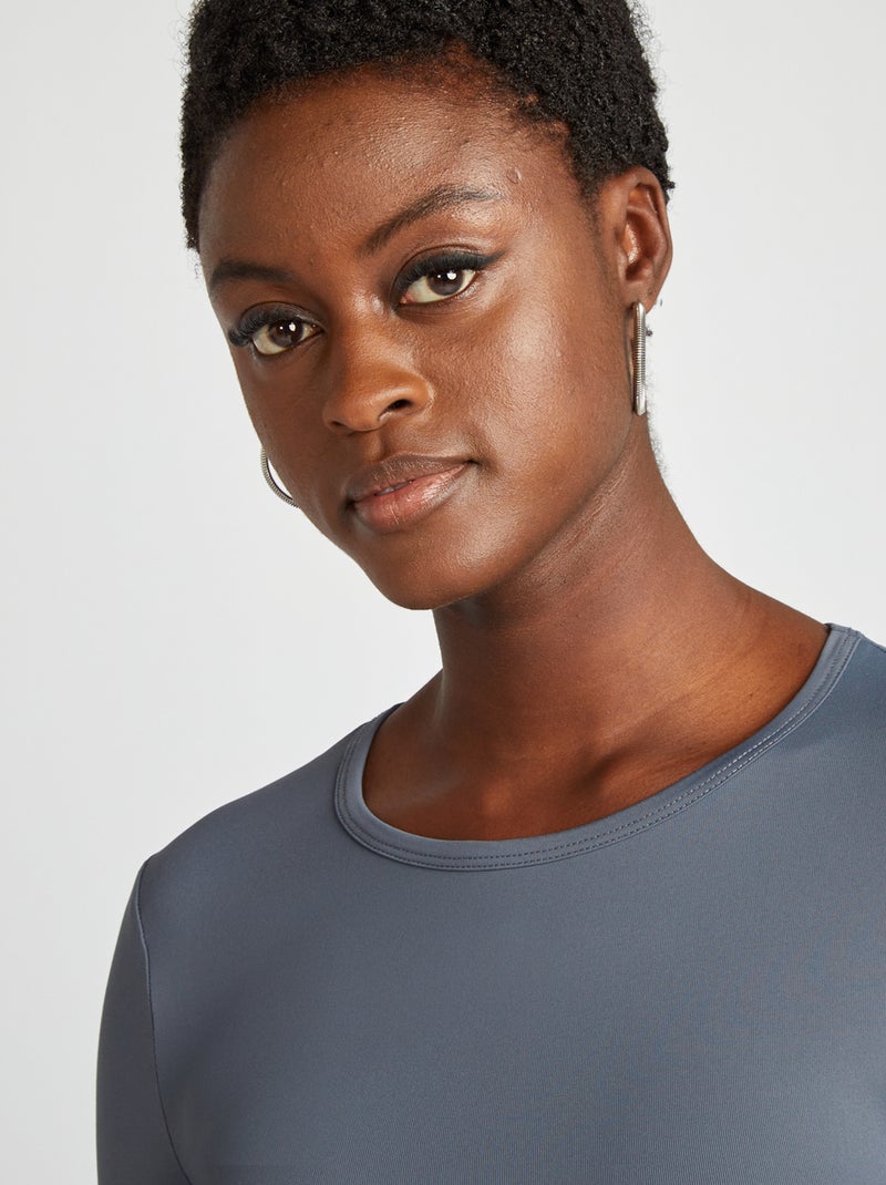 Camiseta elástica de manga larga GRIS - Kiabi