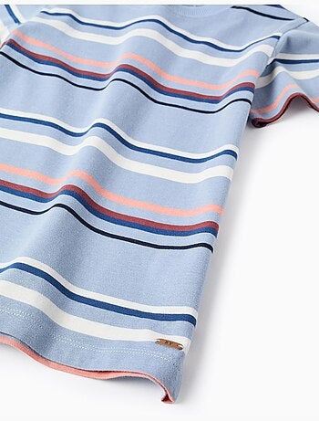 Camiseta en algodón a rayas