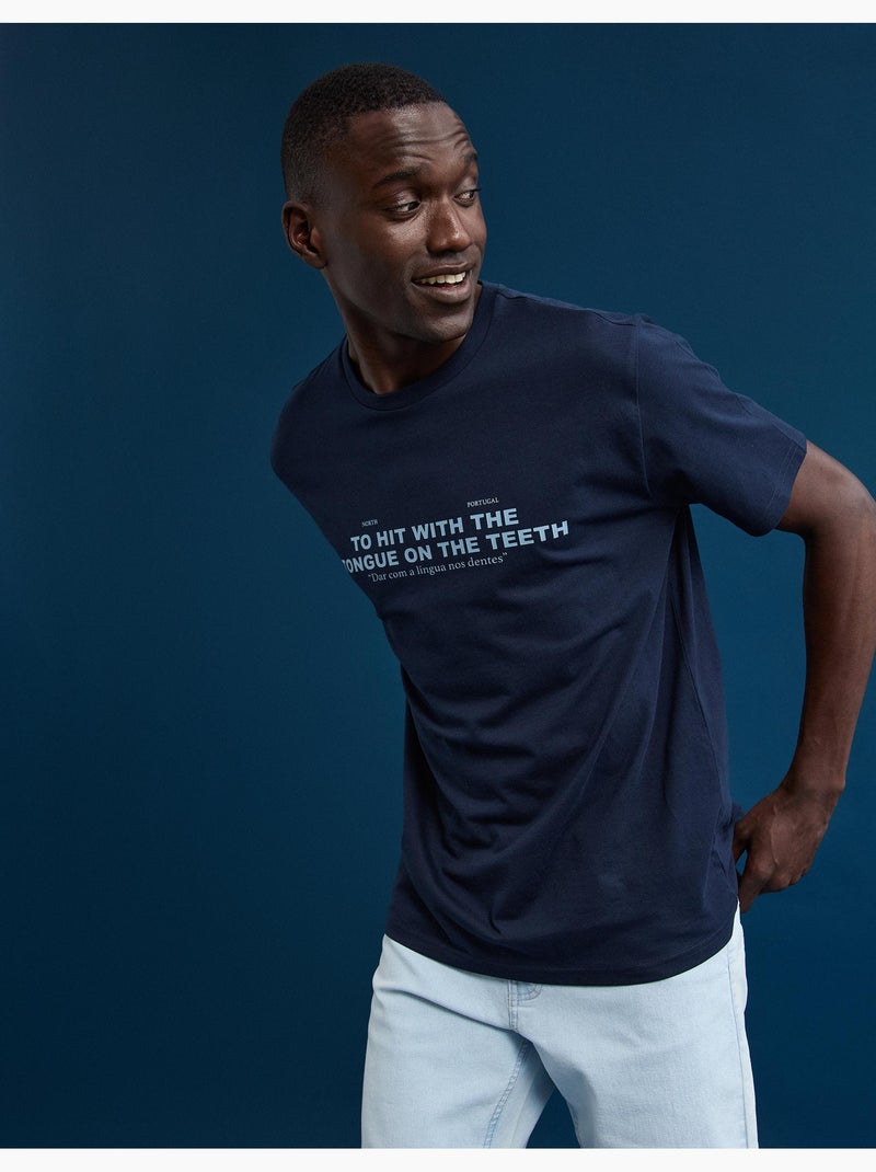 Camiseta 'Entusiasmo Nativo', MO Fashion Azul - Kiabi