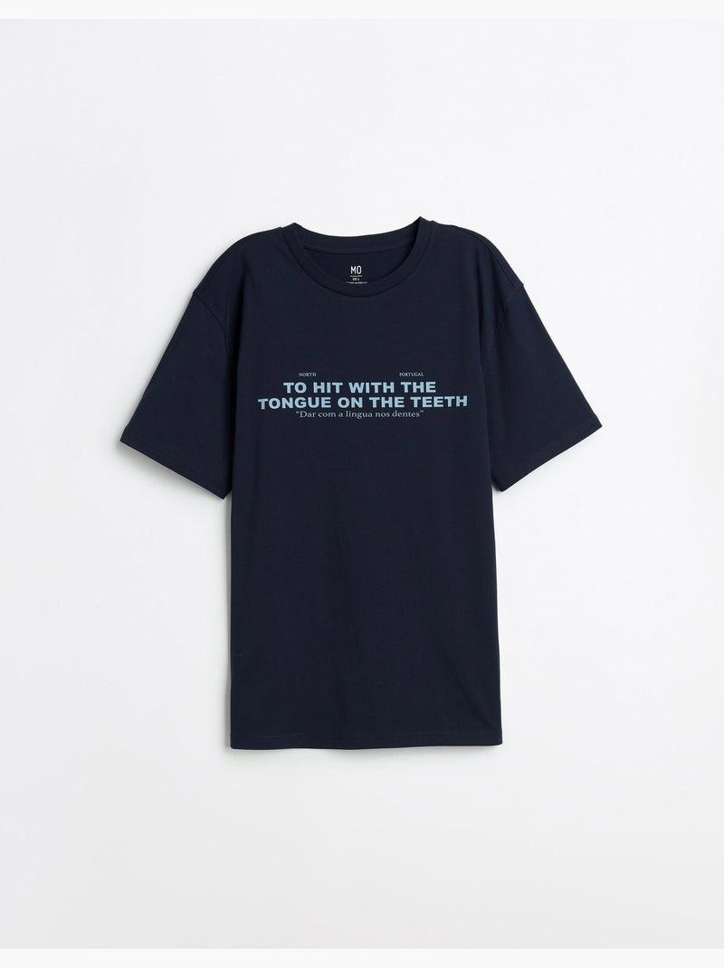 Camiseta 'Entusiasmo Nativo', MO Fashion Azul - Kiabi