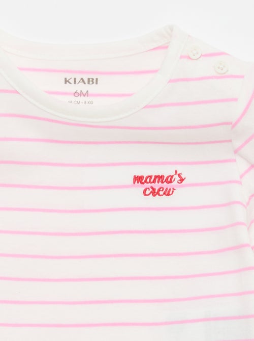 Camiseta especial Día de la Madre en punto de algodón - Kiabi
