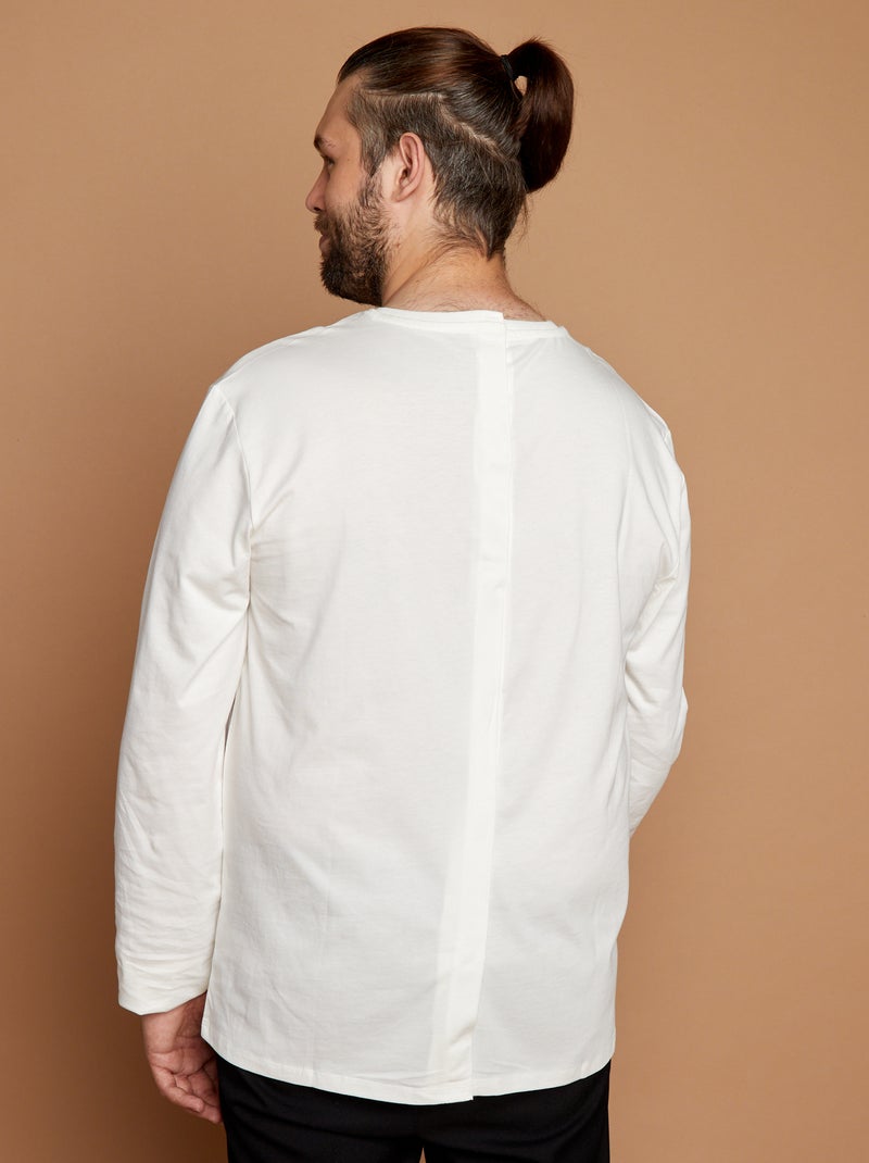 Camiseta estampada - colección fácil de poner BLANCO - Kiabi