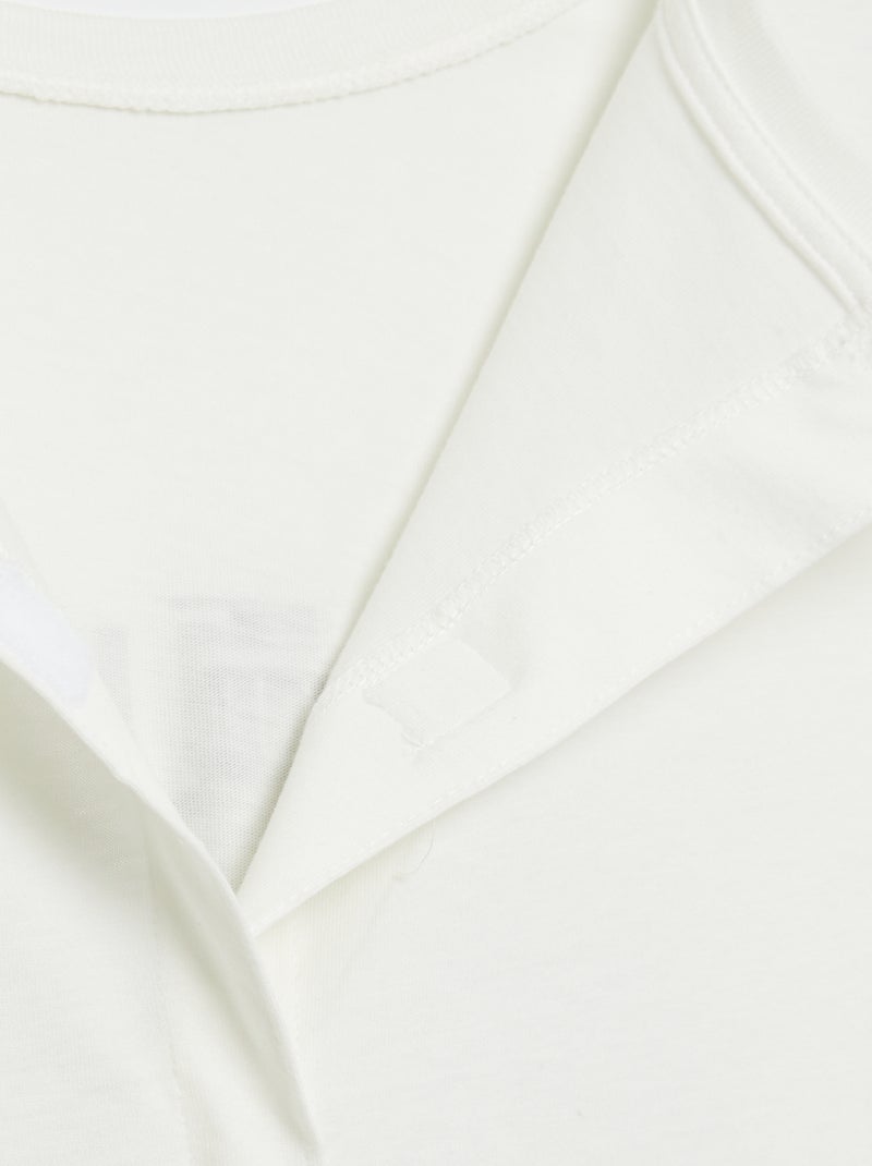 Camiseta estampada - colección fácil de poner BLANCO - Kiabi