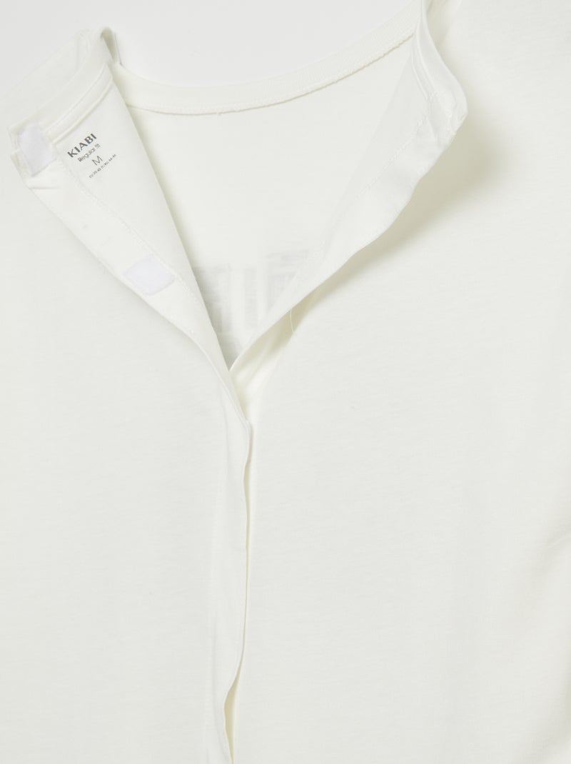 Camiseta estampada - colección fácil de poner BLANCO - Kiabi