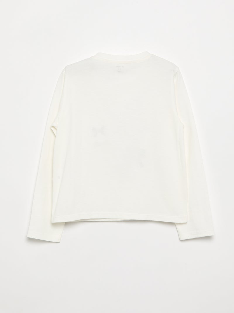 Camiseta estampada - colección fácil de poner Blanco - Kiabi