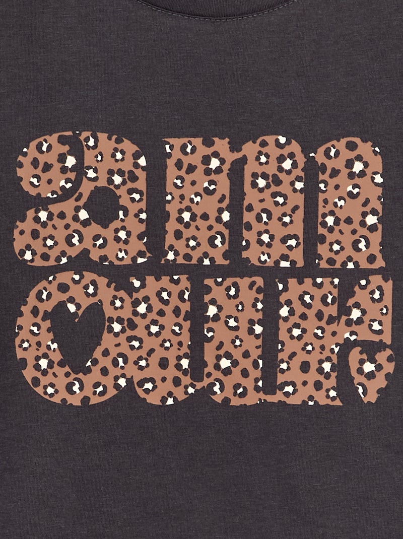 Camiseta estampada - colección fácil de poner Gris - Kiabi