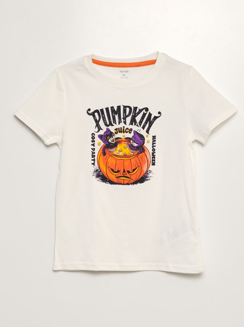 Camiseta estampada - Halloween BLANCO - Kiabi