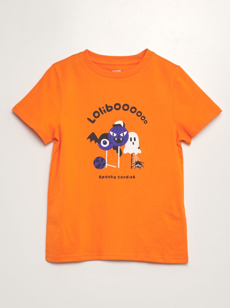 Camiseta estampada - Halloween NARANJA - Kiabi